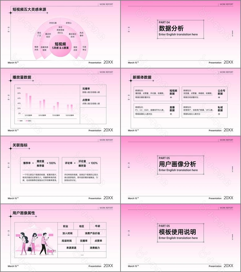 粉色弥散风潮流新媒体运营报告no.3