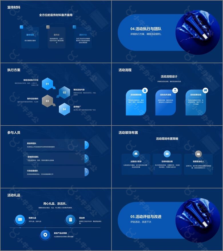 蓝色现代商务新品上市活动策划PPT模板no.3