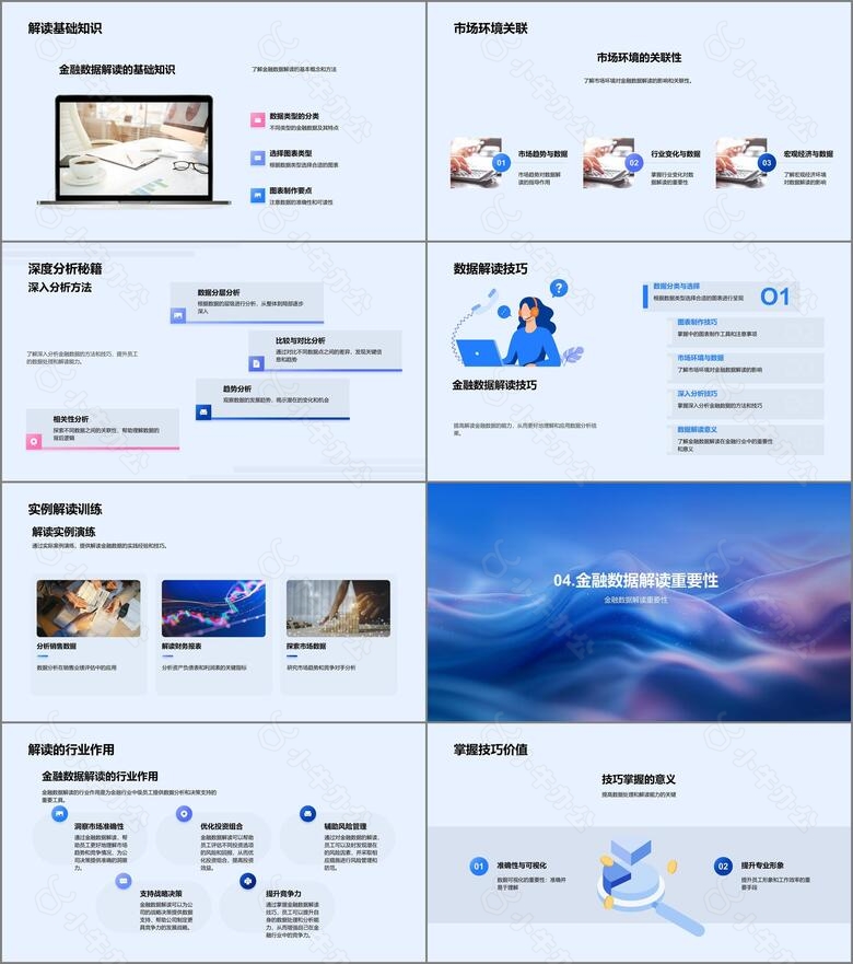 金融数据图表制作PPT模板no.3