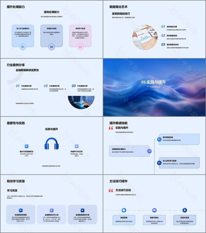 金融数据图表制作PPT模板no.4