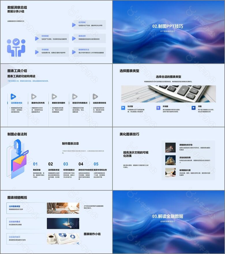 金融数据图表制作PPT模板no.2