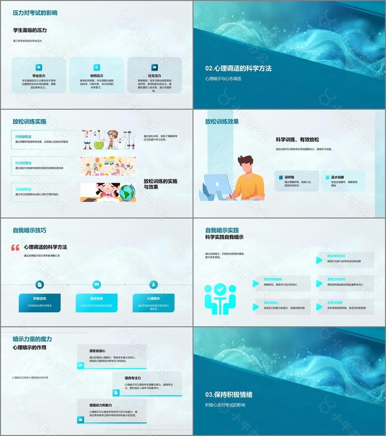 高考心理调适教程PPT模板no.2
