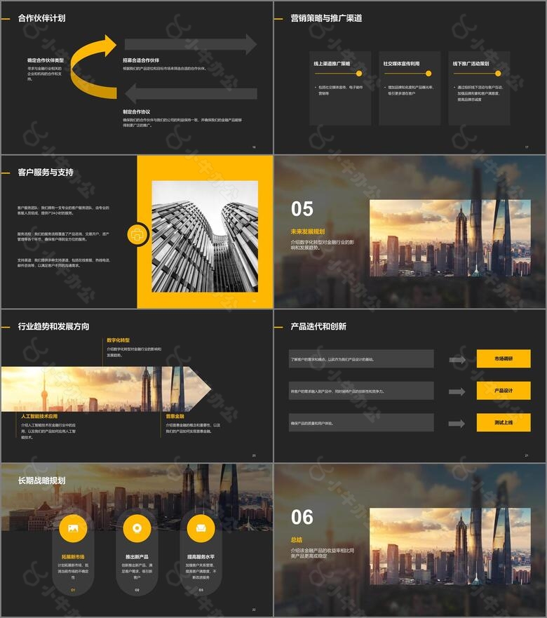 黄色商务现代金融产品推介市场营销PPT模板no.3