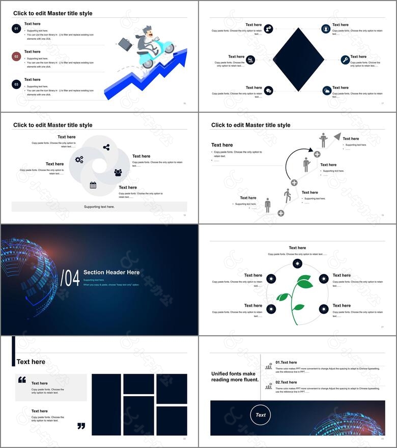 黑色科技智能工作总结季度工作计划汇报PPT模板no.3